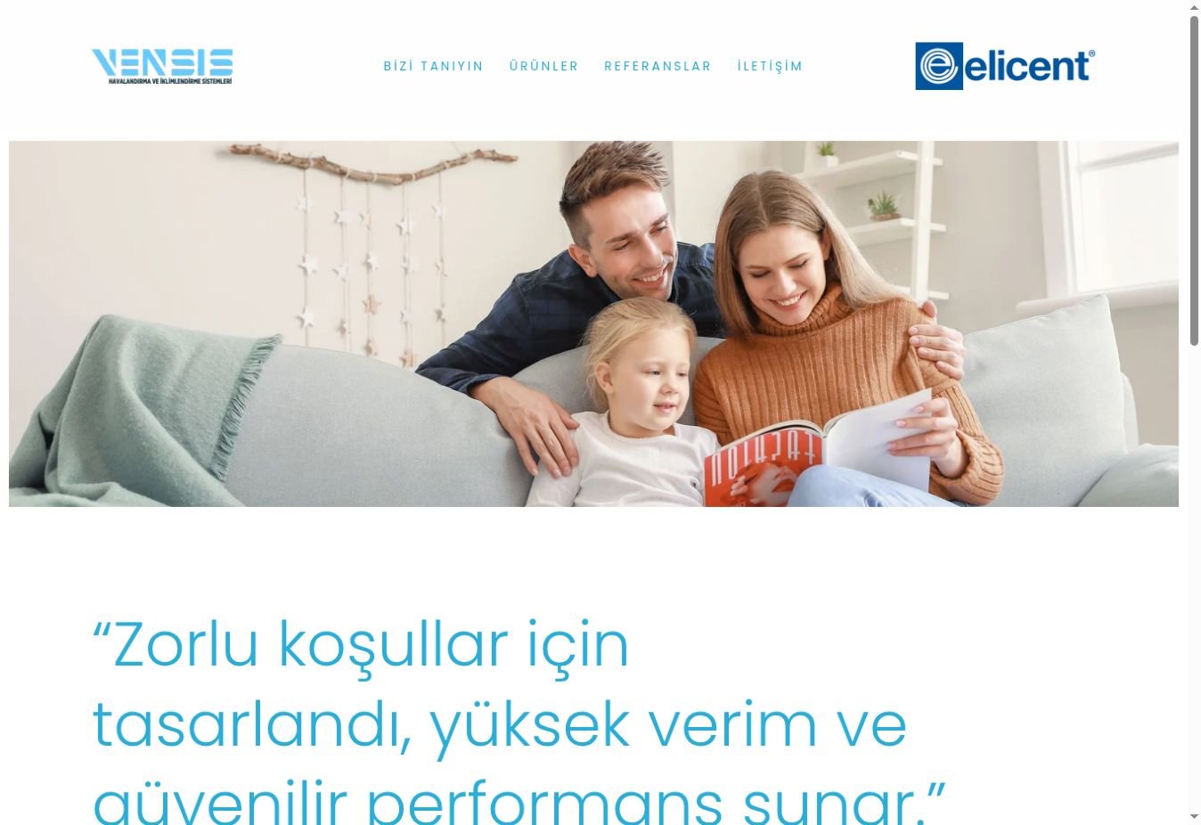 Elicent ana sayfa görüntüsü